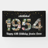 70e verjaardag Fotocollage partij Opgericht 1954 Spandoek (Horizontaal)