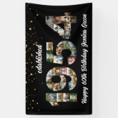 70e verjaardag Fotocollage partij Opgericht 1954 Spandoek (Verticaal)