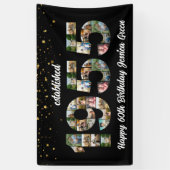 70e verjaardag Fotocollage partij Opgericht 1955 Spandoek (Verticaal)