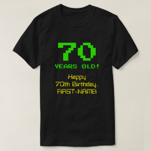 70e verjaardag: Fun, 8-bits look, Nerdy / Geeky "7 T-shirt