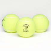 70e verjaardag Funny Fabulous Personalized Tennisballen (Multi)