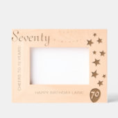 70e verjaardag gegraveerd Keepsake Lijst (Voorkant)