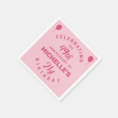 70e verjaardag gepersonaliseerd servet (Hoek)