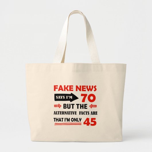 70e verjaardag geschenken grote tote bag (Voorkant)