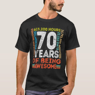 70e verjaardag Geweldige 70 jaar oude  retro T-shirt