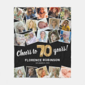 70e verjaardag Gift Multi Foto Fleece Deken (Voorkant)