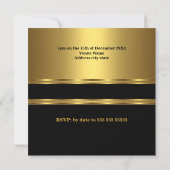 70e verjaardag Gold Black Leopard Invite Kaart (Achterkant)