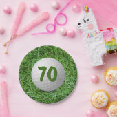 70e verjaardag Golfbal op Bord van graspapier (Feest)