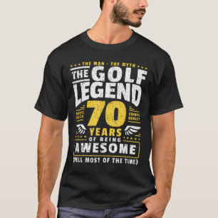 70e verjaardag golfspeler 70 jaar oud golfer t-shirt