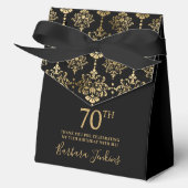 70e verjaardag Goud Elegante Dank Je Bedankdoosjes (Voorkant)
