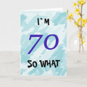 70e verjaardag Grappig Motivatie Kaart (Gele Bloem)