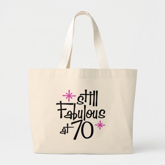 70e verjaardag grote tote bag (Voorkant)