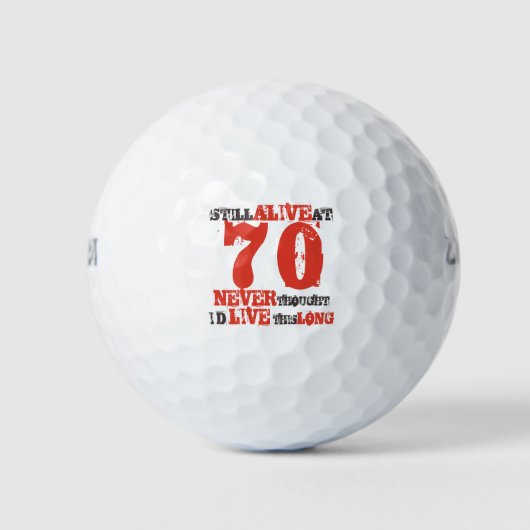 70e verjaardag Humor Attitude Golfballen (Voorkant)