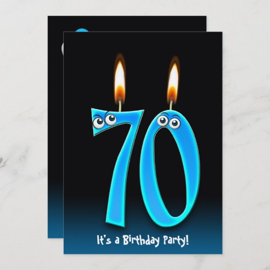 70e verjaardag kaart (Voorkant / Achterkant)