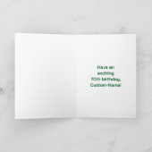 70e verjaardag: Leuke regenboog #, aangepaste naam Kaart (Binnen)