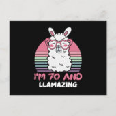 70e verjaardag Llamazing Lama 70 Jaar Verjaardag Briefkaart (Voorkant)