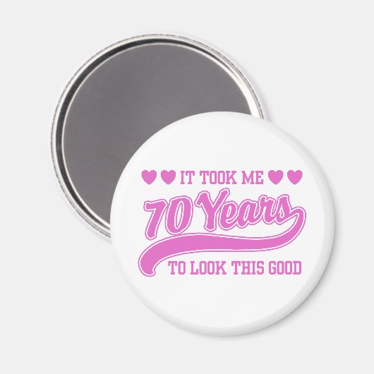 70e verjaardag magneet (Voorkant / Achterkant)