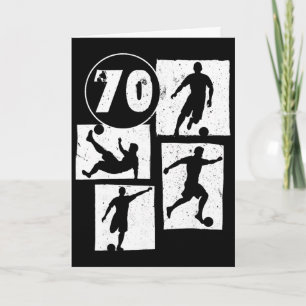 70e verjaardag man vrouw Voetballer Voetbal 70 Kaart