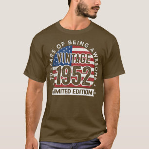70e verjaardag Mannen 1952 70 jaar oud T-shirt