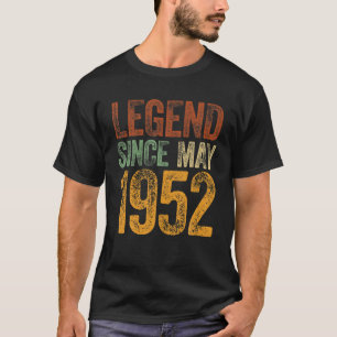 70e verjaardag mei geboren 70 jaar vanaf 1952 t-shirt