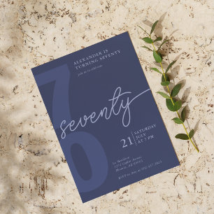 70e verjaardag moderne minimalistische marine kaart