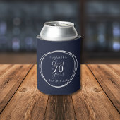70e verjaardag Navy Silver Cheers tot 70 jaar Blikjeskoeler