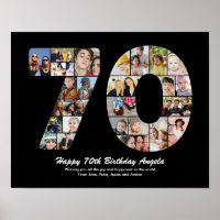 70e Verjaardag Nummer 70 Foto Collage Cadeau