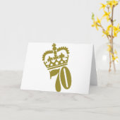 70e verjaardag - nummer - 70 kaart (Gele Bloem)