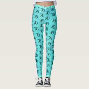 70e verjaardag of jubileum Pauwpatroon Leggings