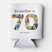 70e verjaardag Ontwerp je eigen fotocollage Blikjeskoeler (Voorkant)