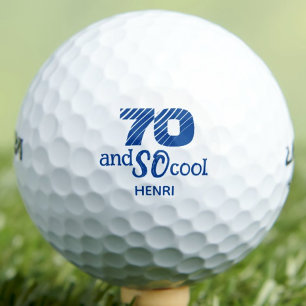70e verjaardag opa cadeau - Blue Cool 70 jaar Golfballen