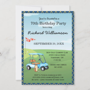 70e verjaardag Party Mannen Golf Theme Party Kaart