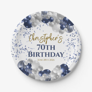 70e verjaardag Party Navy Ballonnen Papieren Bordje