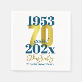 70e verjaardag Party Typografie Datum Servet