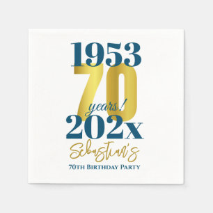 70e verjaardag Party Typografie Datum Servet