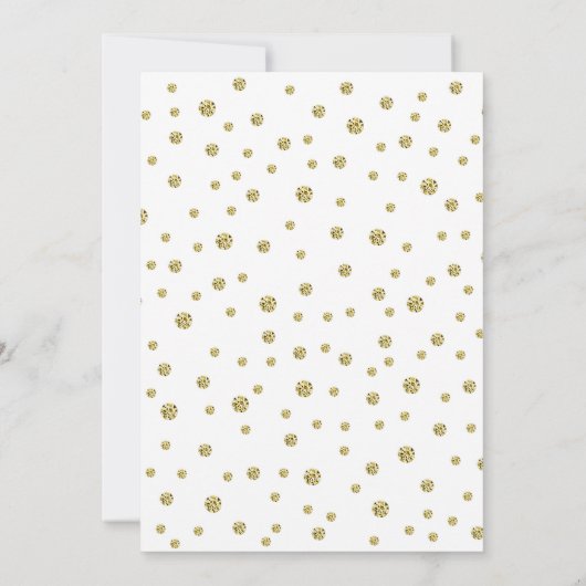 70e verjaardag Party uitnodiging - Goud Wit (Achterkant)