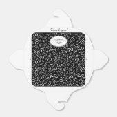 70e Verjaardag Party Zwart/Wit Getal Patroon Bedankdoosjes (Uitgevouwen)