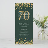 70e verjaardag programma Bedankt Gold Green (Staand voorkant)