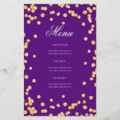 70e verjaardag Programma Gold Paars Glitter met Me (Achterkant)