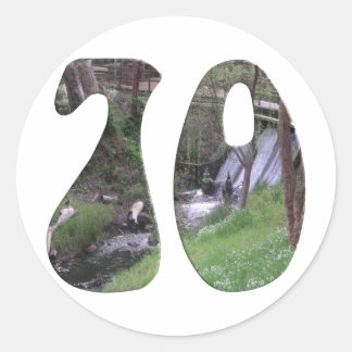 70e verjaardag ronde sticker