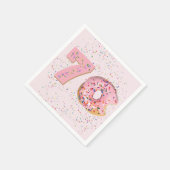 70e verjaardag roze donut servetten (Hoek)