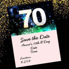 70e verjaardag Save the Date Briefkaart