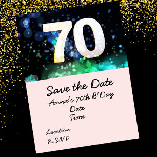 70e verjaardag Save the Date Briefkaart