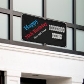 70e verjaardag spandoek (Buitenkant Gebouw)