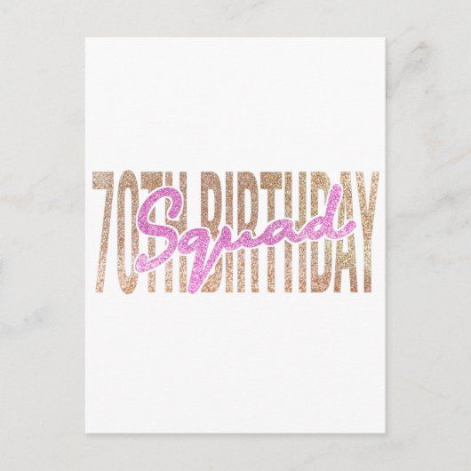 70e verjaardag squad citaat uitspraken briefkaart (Voorkant)