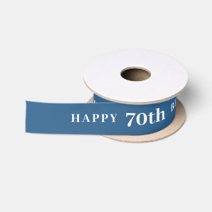 70e verjaardag Stal Blauw Ribbon Lint