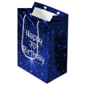 70e verjaardag Star Galaxy Medium Cadeauzakje (Voorkant Gekanteld)