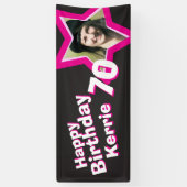 70e verjaardag ster aangepaste foto banner (Verticaal)