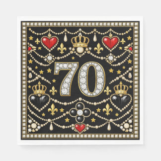 70e verjaardag Tudor geïnspireerde juwelen geschie Servet