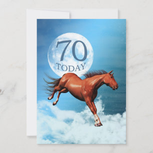 70e verjaardag Uitnodiging Spirit-paard